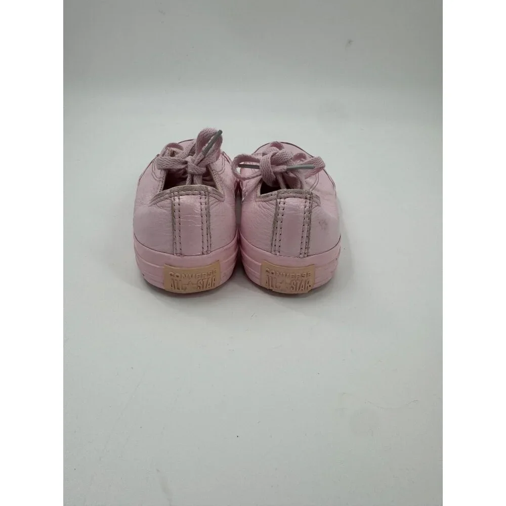 Converse Youth Pink Leather Chuck Taylor Low-Top Sneakers US 3 / EU 35 Lace-Up R